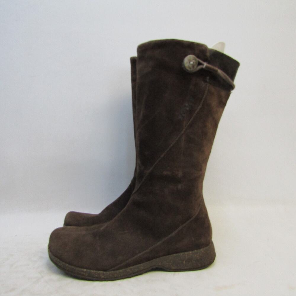 TEVA Womens Size 8 M Brown Suede Zip 12" Shaft Fashion Boots